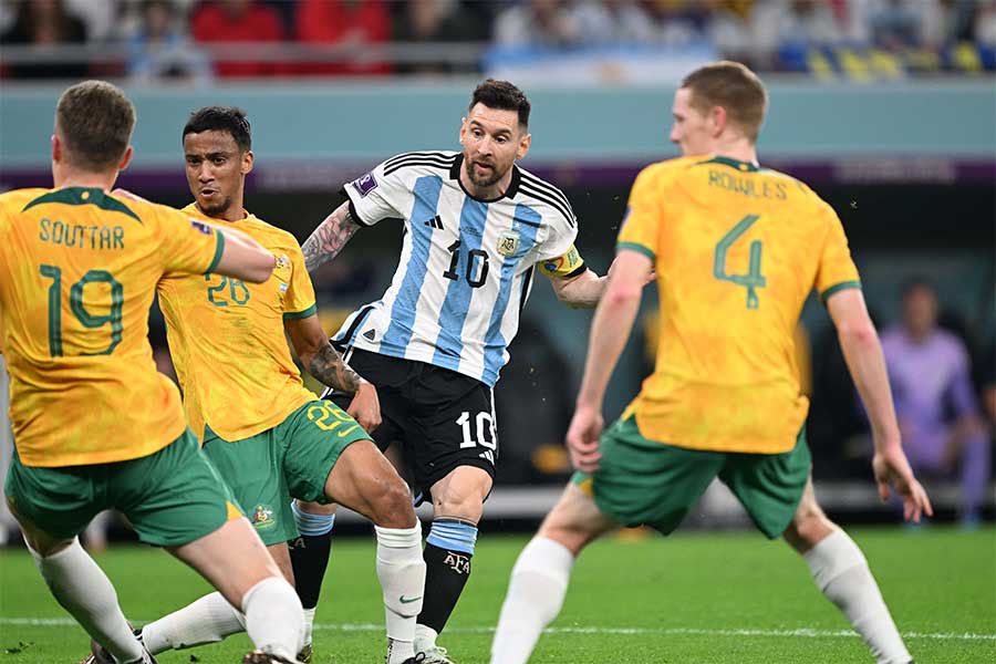 アルゼンチン代表FWリオネル・メッシのゴールに反響【写真：徳原隆元（FOOTBALL ZONE特派）】