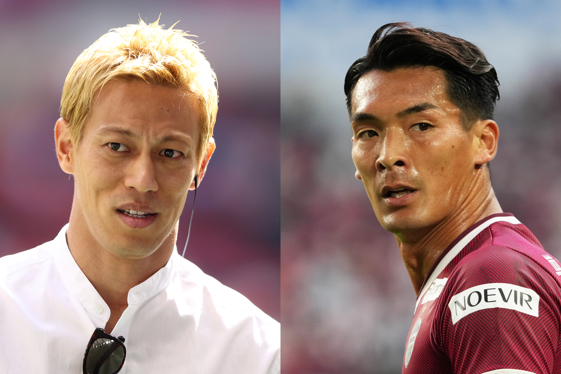 W杯の解説を務めてきた本田圭佑と槙野智章【写真：Getty Images】