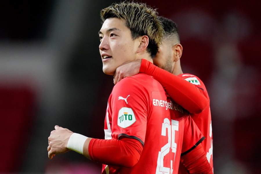 オランダ1部PSVの日本代表MF堂安律【写真：Getty Images】