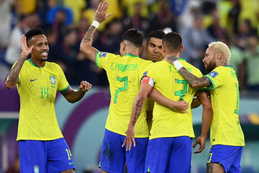 ブラジルが韓国相手に前半だけで4得点を奪う一方的な試合に【写真：ロイター】