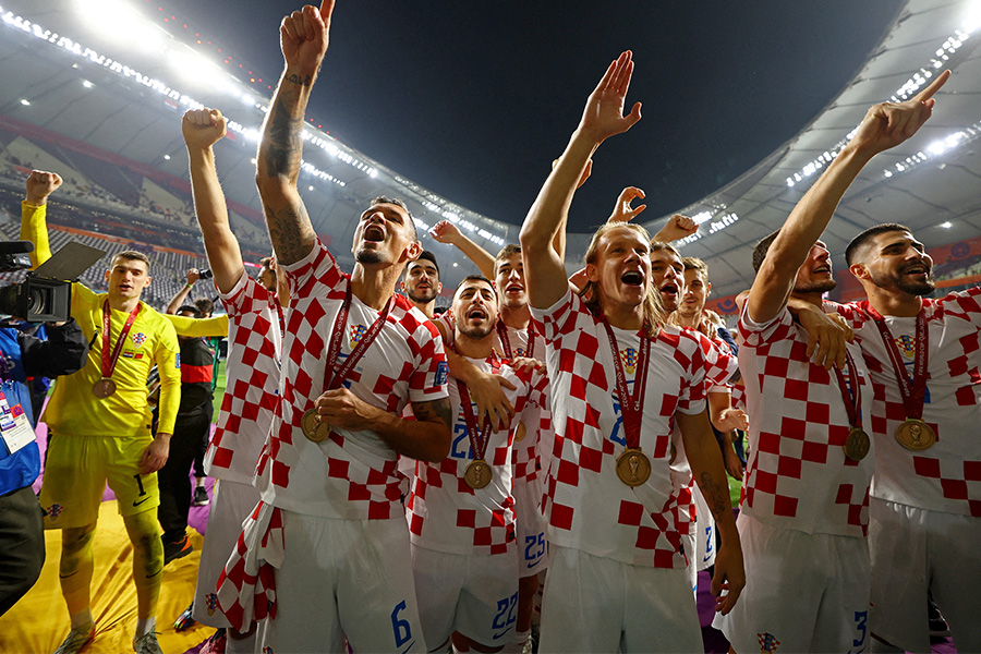 3位決定戦に勝利したクロアチア代表【写真：ロイター】