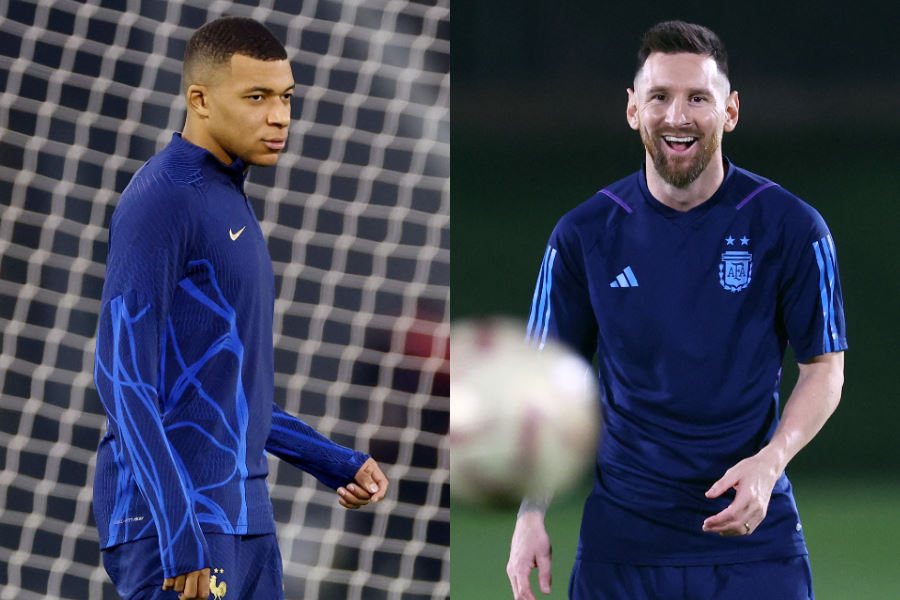 フランス代表FWキリアン・ムバッペとアルゼンチン代表FWリオネル・メッシ【写真：ロイター】