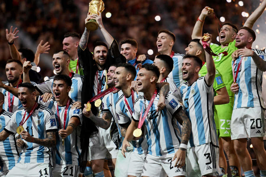 アルゼンチンサポーターに海外注目【写真：徳原隆元（FOOTBALL ZONE特派）】