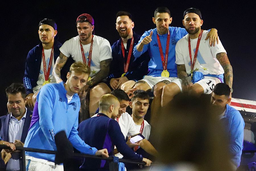 アルゼンチン代表が母国に帰還【写真:ロイター】