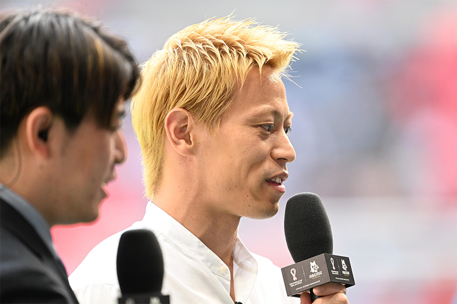 本田圭佑が大地震について言及【写真：徳原隆元】