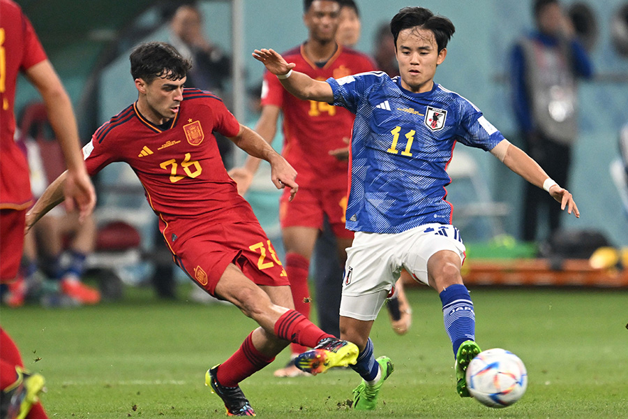 日本代表×スペイン代表戦が最も注目を集めた【写真：徳原隆元（FOOTBALL ZONE特派）】