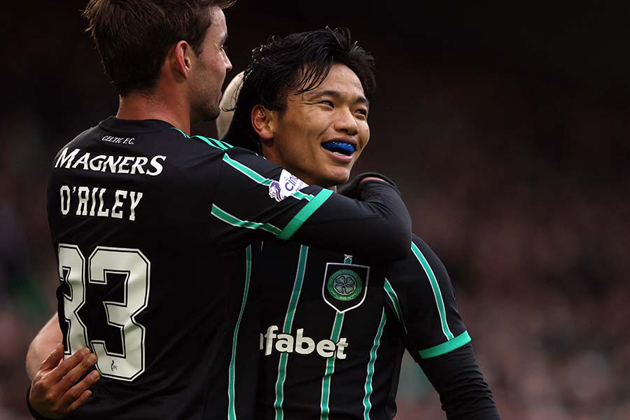 2ゴールを決めたセルティック旗手怜央【写真：ロイター】