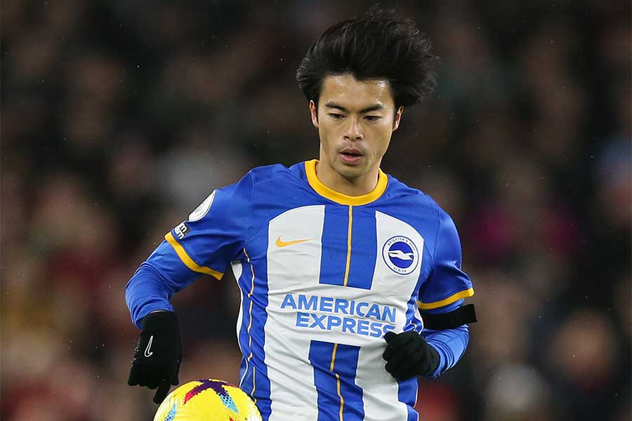 アーセナル戦で1ゴールを挙げた三笘薫【写真：Getty Images】