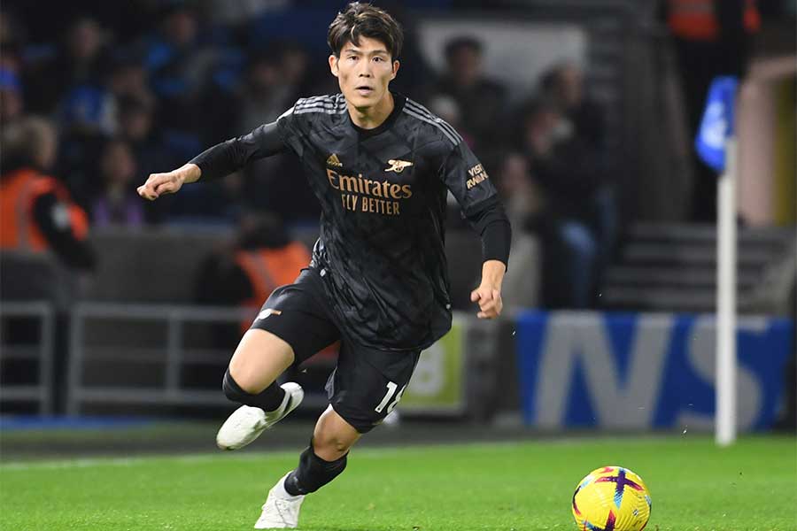 ブライトン戦の後半から出場した冨安健洋【写真:Getty Images】