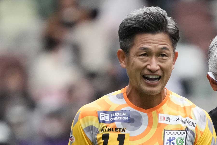 三浦知良と息子2人の”共演”が話題【写真:Getty Images】