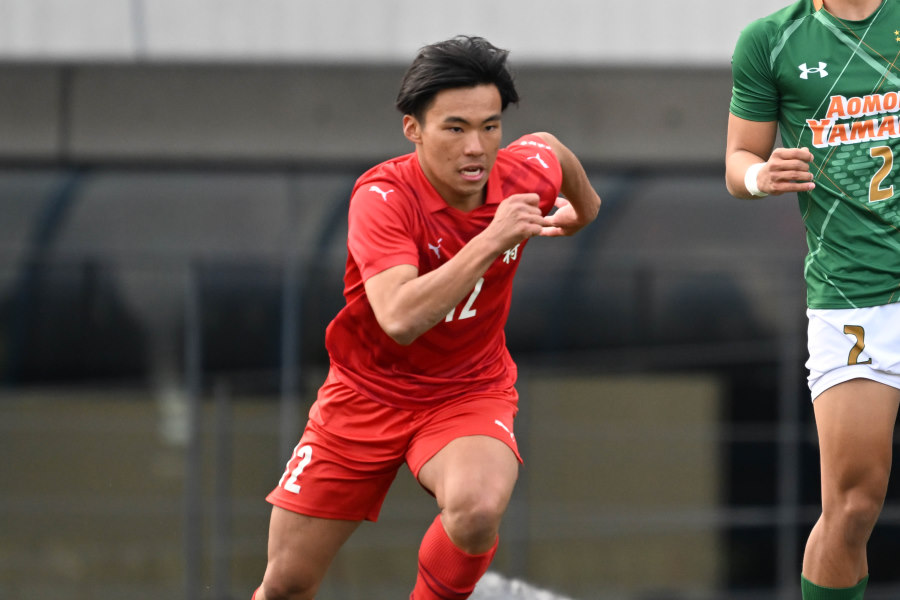 2年生アタッカーの神村学園FW西丸道人【写真：徳原隆元】
