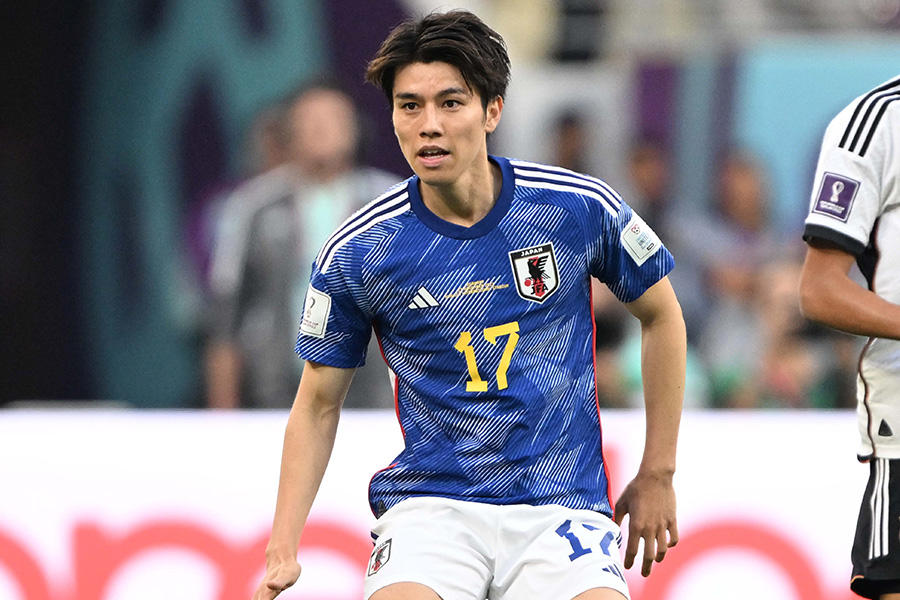 デュッセルドルフに合流した田中碧【写真：徳原隆元】