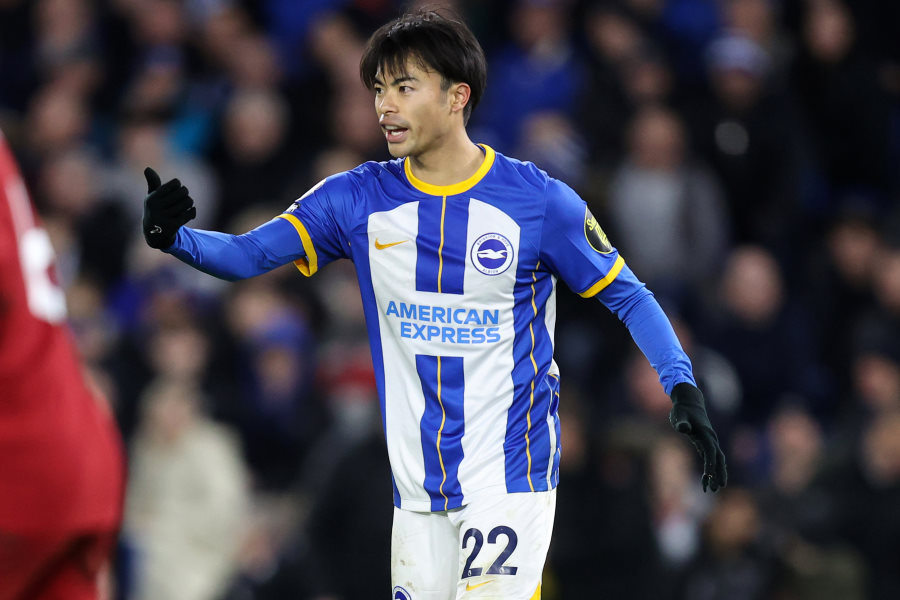 三笘薫を海外記者も称賛【写真:Getty Images】