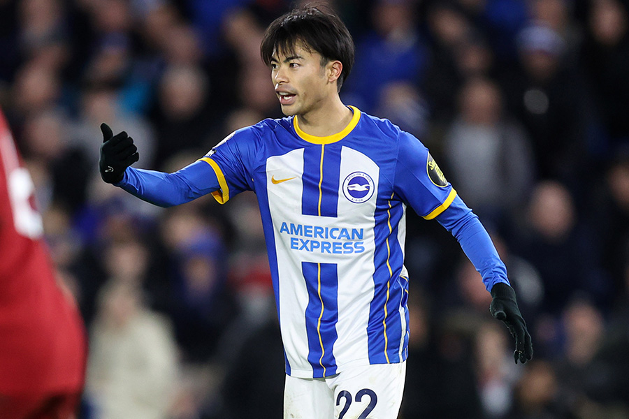 ブライトンでプレーする三笘薫【写真：Getty Images】