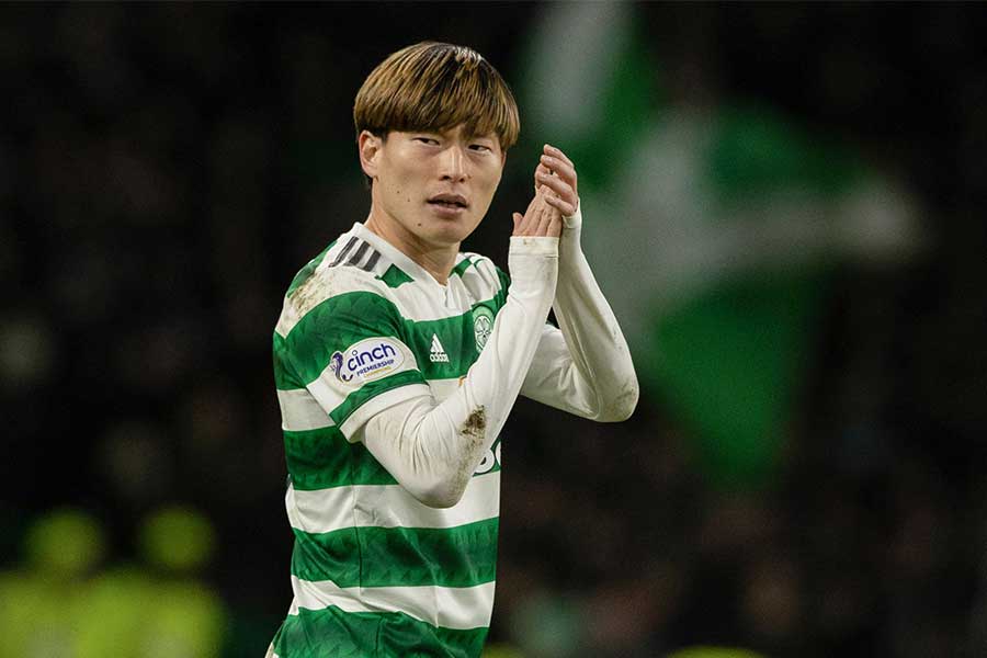 セント・ミレン戦で2ゴールを挙げた古橋亨梧【写真：Getty Images】