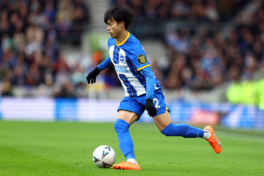 ブライトン三笘の練習でのドリブルシーンに注目【写真:Getty Images】