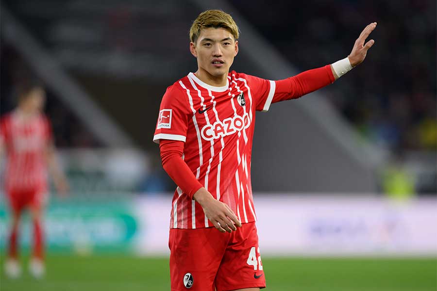 フライブルクでプレーする日本代表MF堂安律【写真：Getty Images】