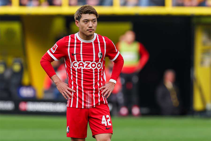フライブルクでプレーする日本代表MF堂安律【写真：Getty Images】