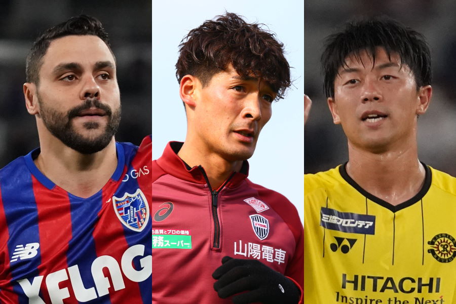 FC東京FWディエゴ・オリヴェイラ、神戸DF槙野智章、柏FW武藤雄樹【写真：(C) VISSEL KOBE & Getty Images】