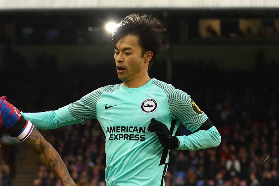 クリスタル・パレス戦に先発フル出場した三笘薫【写真:ロイター】