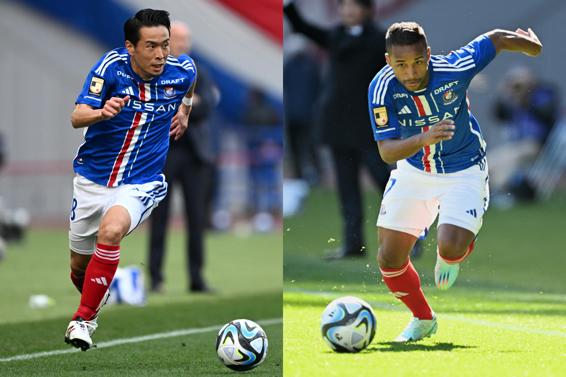 横浜FMの攻撃のキーマン、水沼宏太とエウベル【写真：徳原隆元】