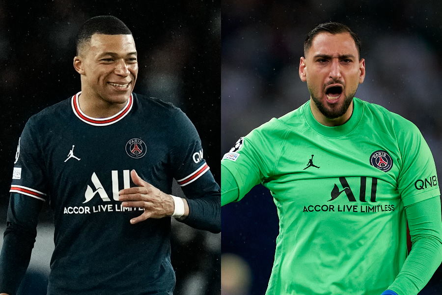 PSGのFWキリアン・ムバッペとGKジャンルイジ・ドンナルンマ【写真:Getty Images & AP】
