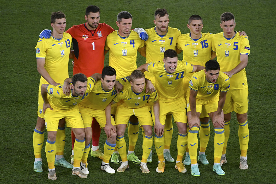 ウクライナ代表の選手たち【写真：Getty Images】