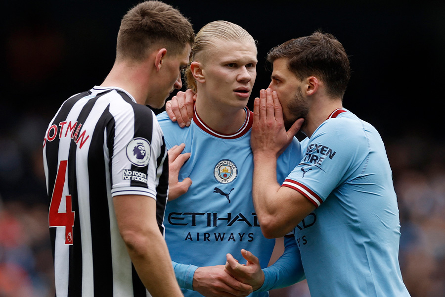 ハーランドの乱闘騒動が反響拡大【写真：ロイター】