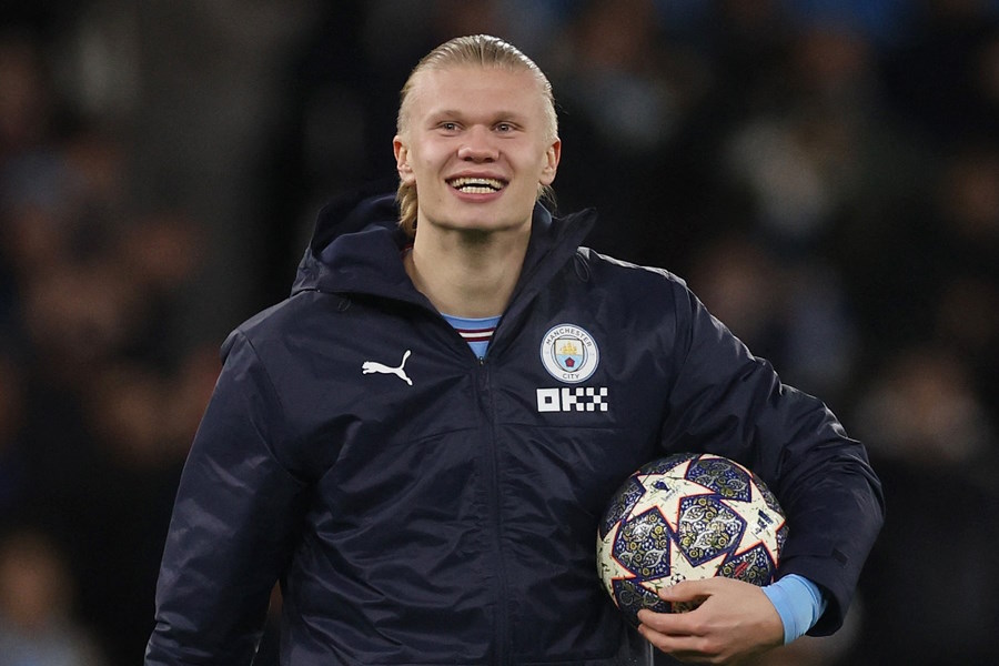 マンCのノルウェー代表FWハーランド【写真：ロイター】