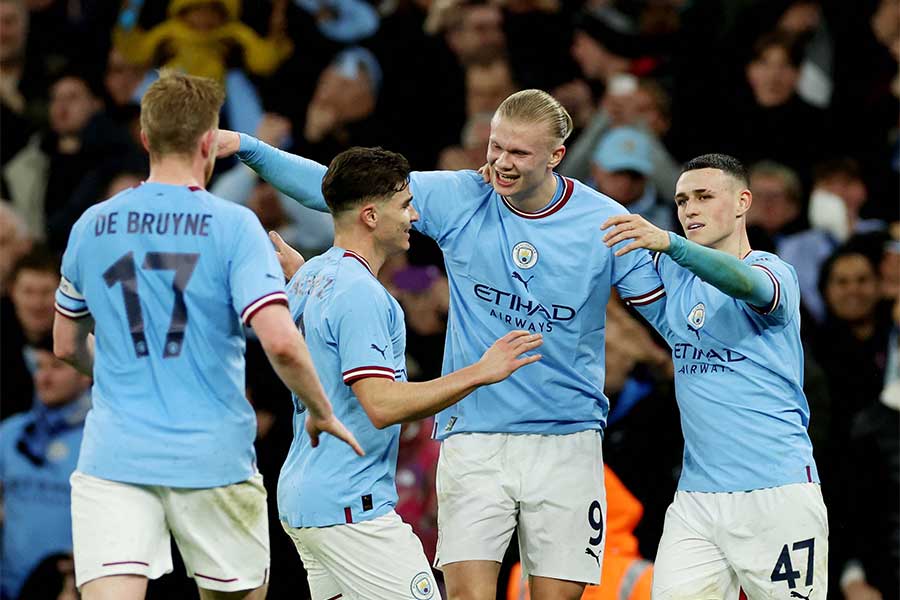 シティ選手の”高校球児”姿が話題【写真：ロイター】