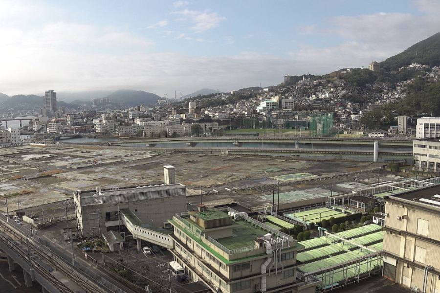 「長崎スタジアムシティプロジェクト」建設予定地の現在の様子【写真提供：ジャパネットホールディングス】