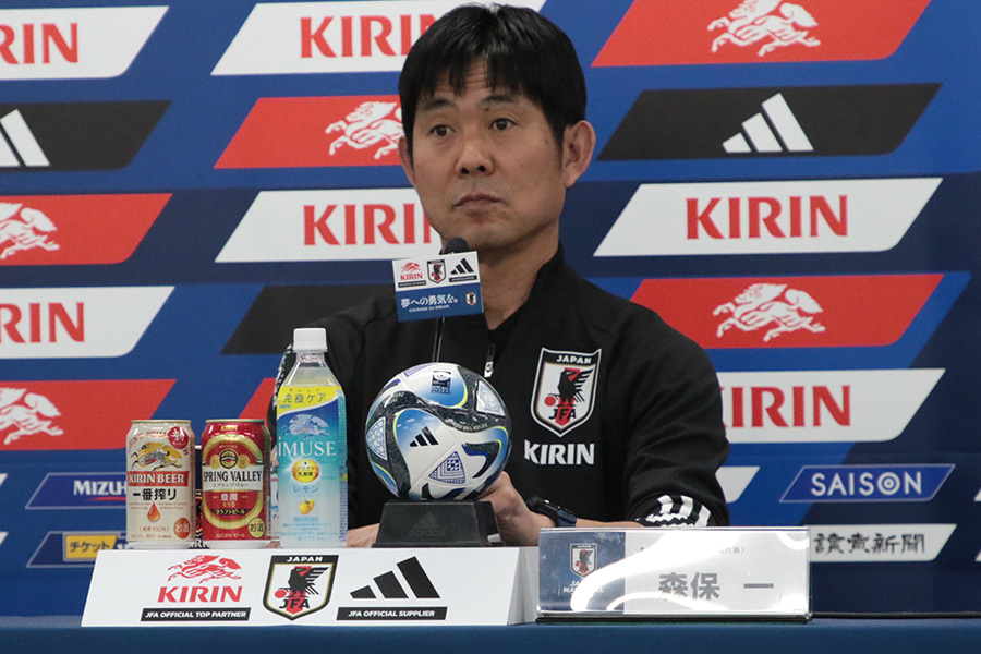 日本代表を率いる森保監督【写真：FOOTBALL ZONE編集部】