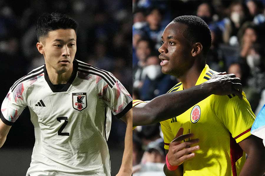 激しいマッチアップを見せた菅原（左）とドゥラン【写真：Getty Images】