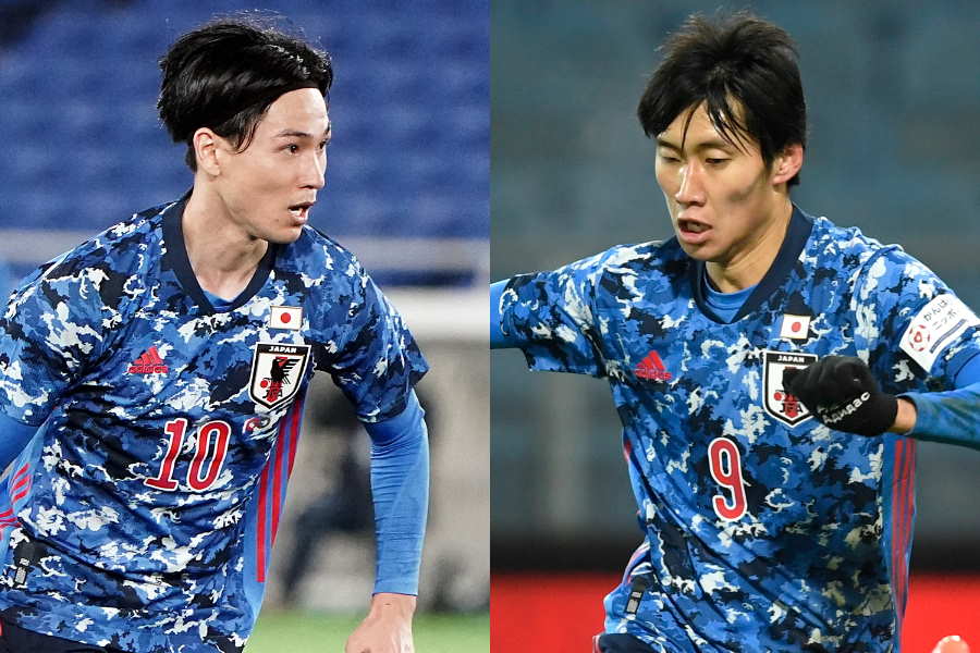 日本代表MF南野拓実とMF鎌田大地【写真:Getty Images & AP】