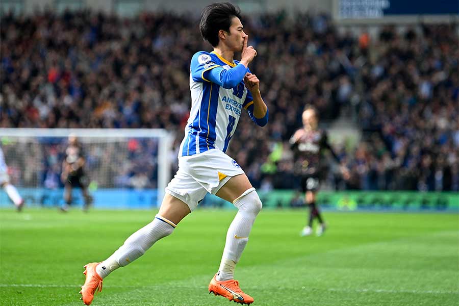 ブレントフォード戦で三笘薫が今季7ゴール目【写真:ロイター】