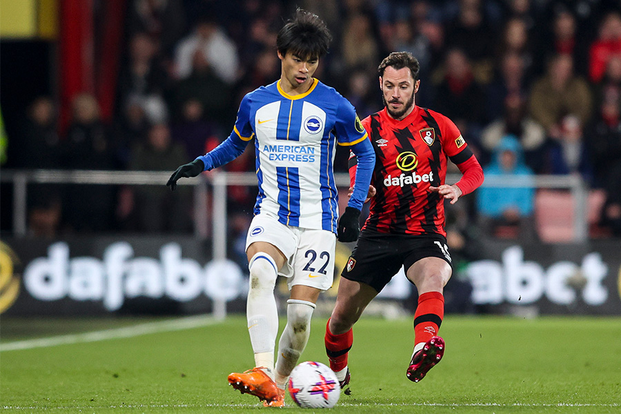 ボーンマス戦に出場した三笘薫【写真：Getty Images】