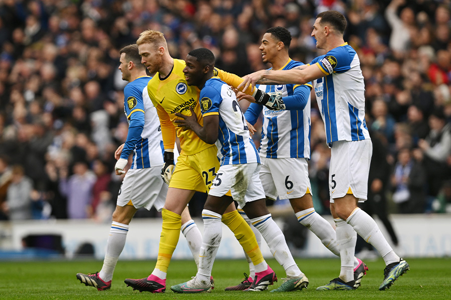 ヨーロッパ大会の出場圏内を目指すブライトン【写真:Getty Images】