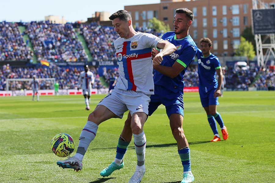 ヘタフェ対バルセロナ戦を観戦したファンが話題に【写真：ロイター】