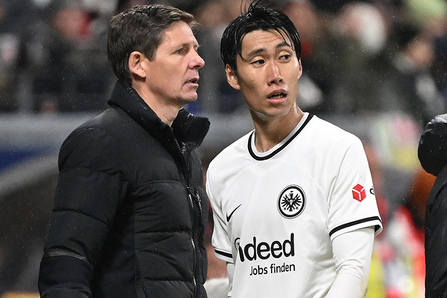 オリバー・グラスナー監督と鎌田大地【写真：Getty Images】