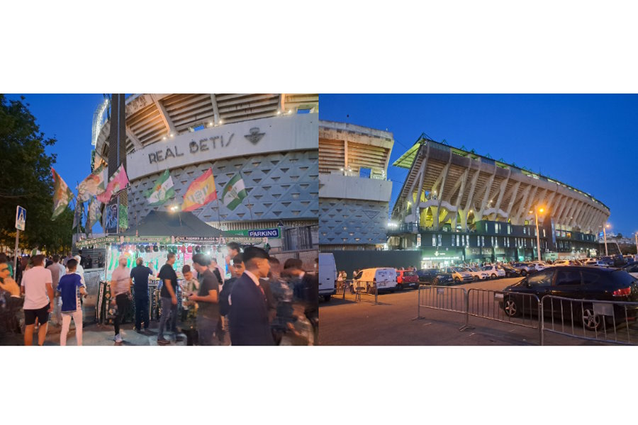 試合が行われたベティスのホーム、ベニート・ビジャマリンの外観【写真：高橋智行】