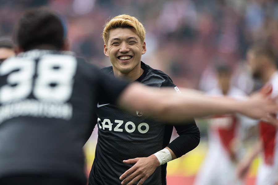 堂安律がケルン戦で決勝ゴールをマーク【写真:Getty Images】