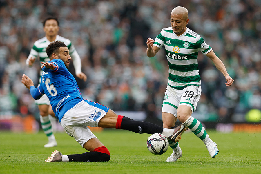 レンジャーズ戦で決勝ゴールをアシストした前田大然【写真：ロイター】