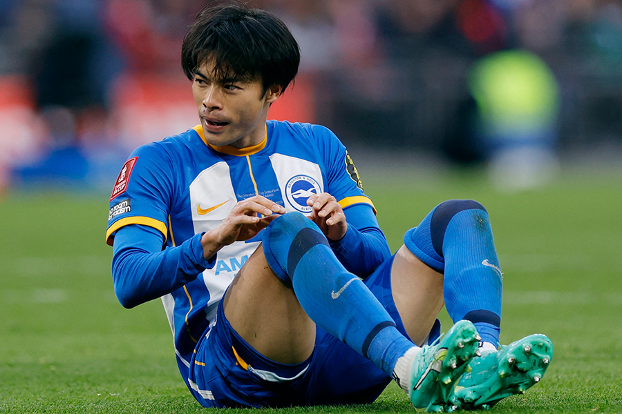 ブライトンでプレーする三笘薫【写真：ロイター】