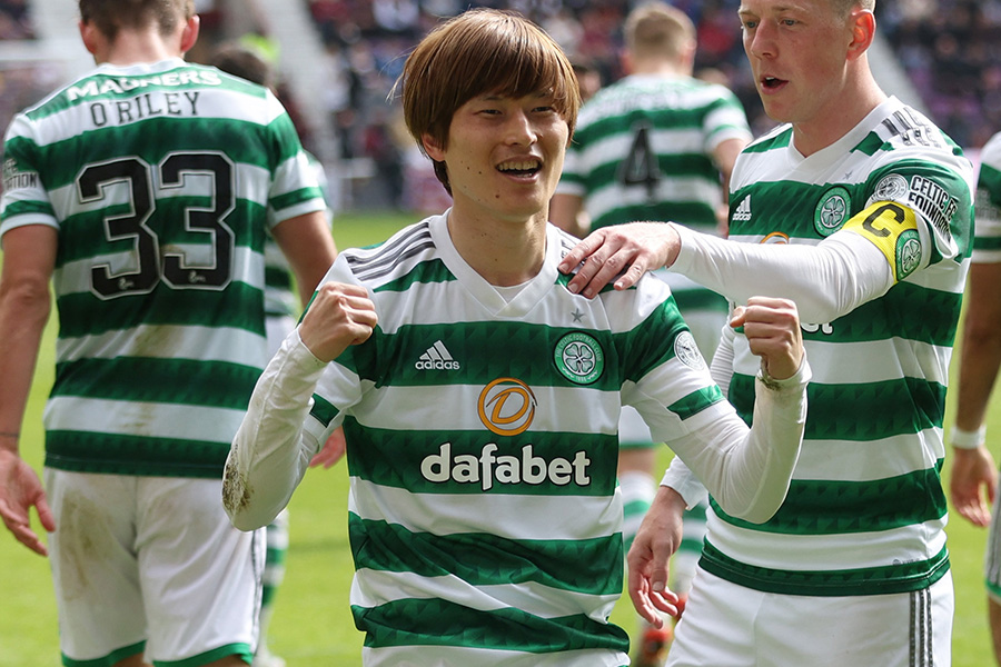 セルティックで得点を量産した古橋亨梧【写真：ロイター】