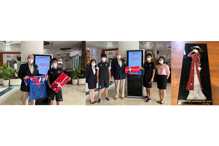 大会期間中お世話になったホテルからのプレゼント【写真提供：横浜F・マリノス】