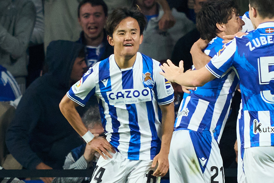 久保建英がダビド・シルバのゴールをアシスト【写真:Getty Images】