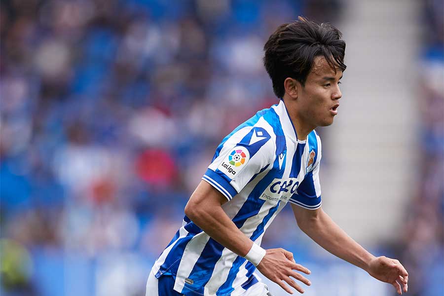 久保建英のアップ姿にリーガ公式が注目【写真:Getty Images】