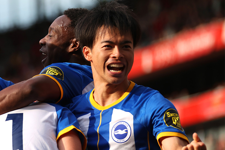 ブライトンで活躍する三笘薫【写真：Getty Images】