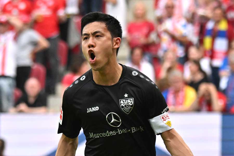 ゴールを決めた遠藤航【写真：Getty Images】