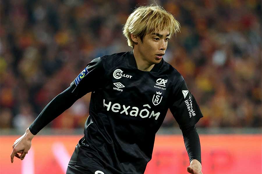 アンジェ戦でゴールを決めた伊東純也【写真：Getty Images】